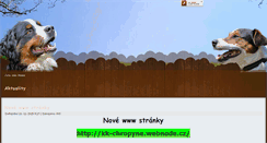 Desktop Screenshot of kynologiechropyne.tode.cz